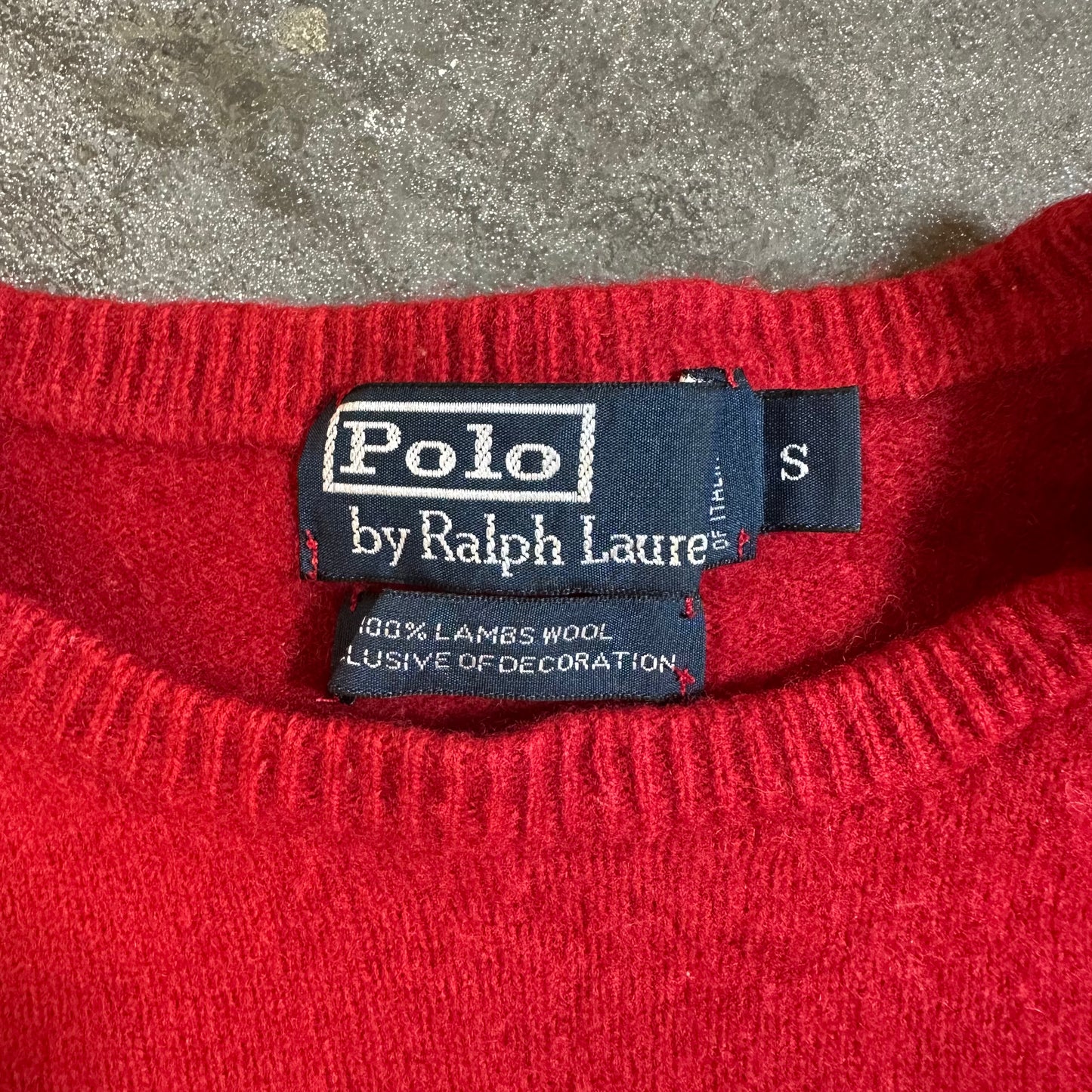 #06 Ralph Lauren Knitsweater Rot Cropped Größe S