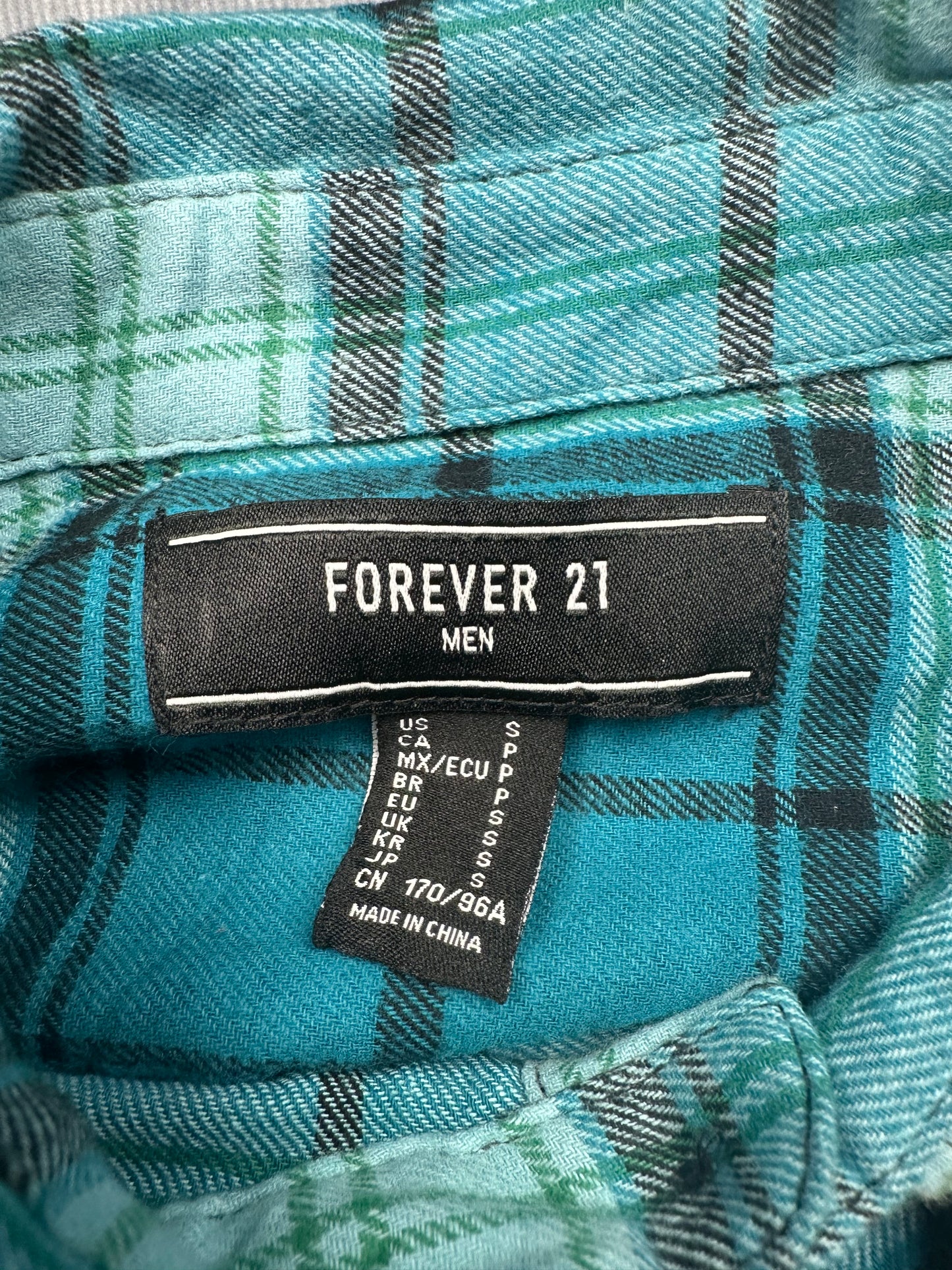 Vintage Y2K Flanell Hemd Holzfäller kariert Größe S Forever 21