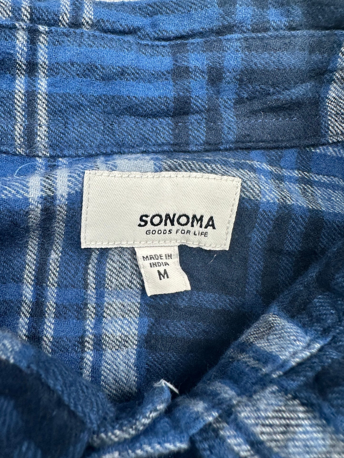 Vintage Y2K Sonoma Flanell Hemd Holzfäller kariert Größe M Retro
