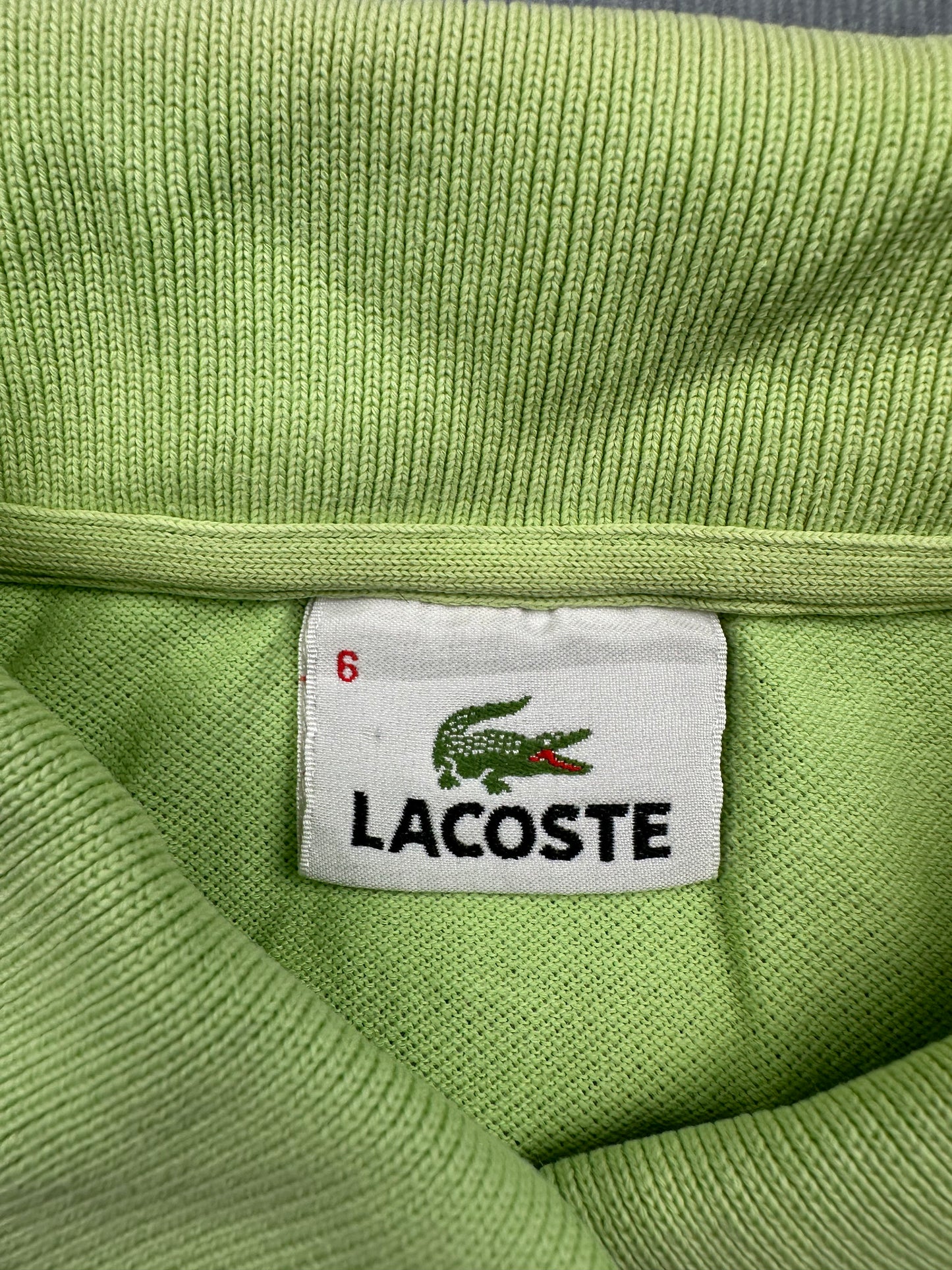 Lacoste Herren Poloshirt T-Shirt Gr. 6/XL Vintage Y2K Mintgrün