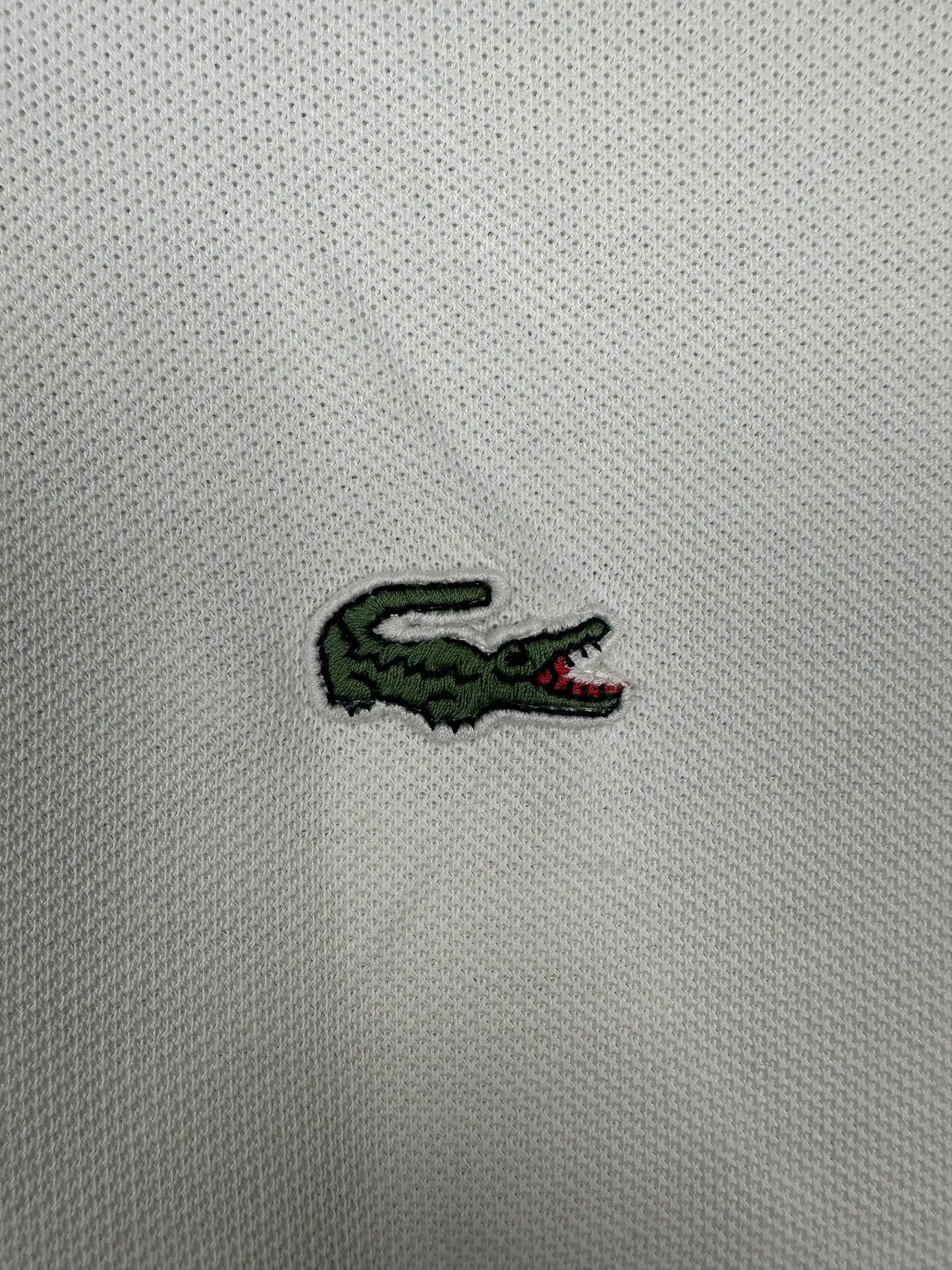 Lacoste Herren Poloshirt T-Shirt Gr. 5/L Vintage Y2K weiß