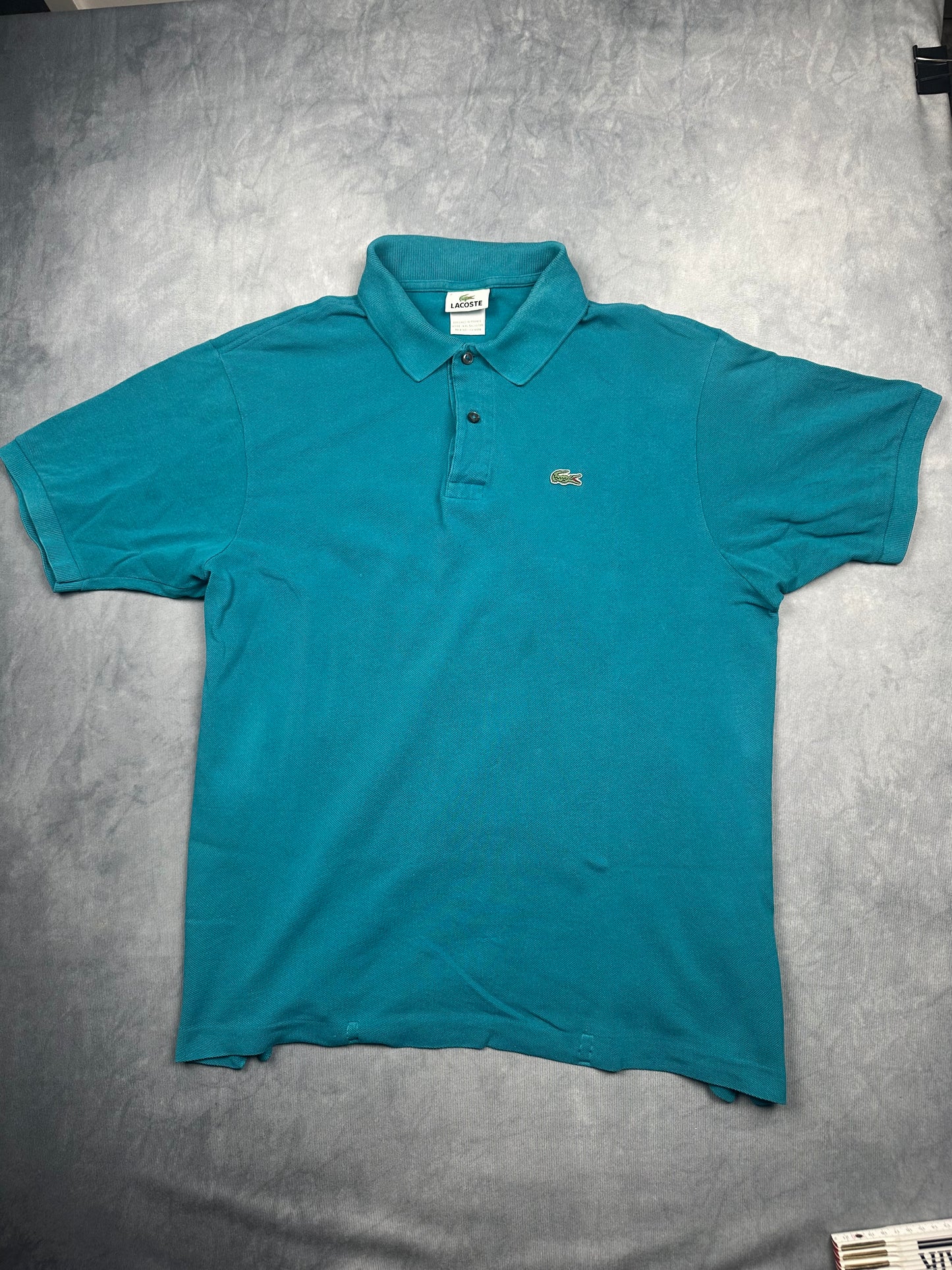 Lacoste Herren Poloshirt T-Shirt Gr. 7/XXL Vintage Y2K Türkis
