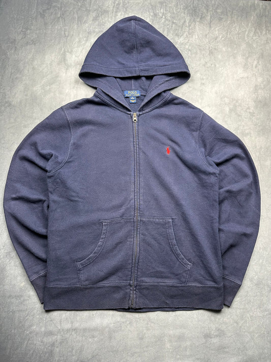 Polo Ralph Lauren Sweatjacke Kinder Größe XL Blau Kapuzenjacke Vintage Y2K Retro