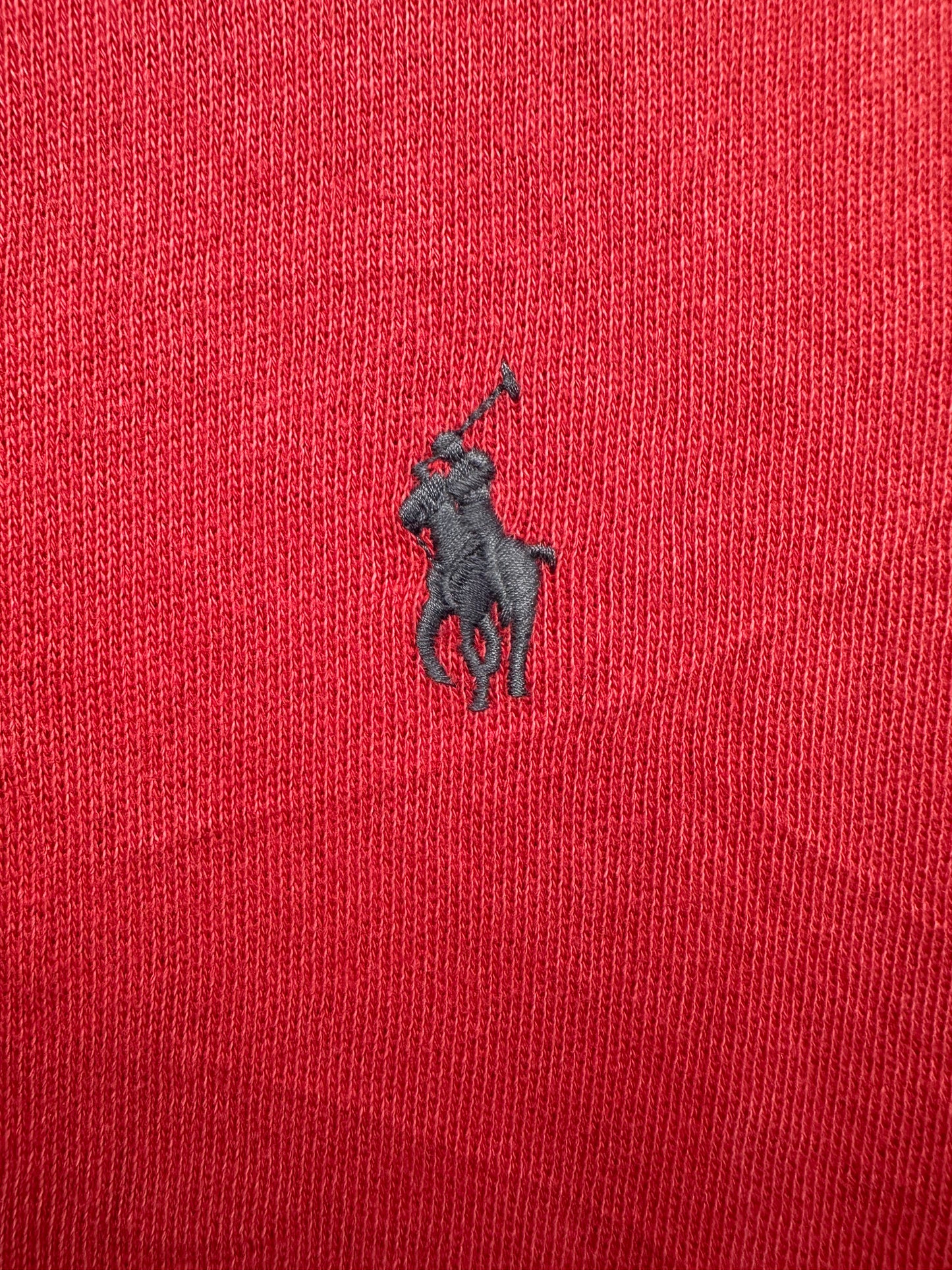 Polo Ralph Lauren Sweatjacke Herren Gr. S Rot Kapuzenjacke Vintage Y2K Retro