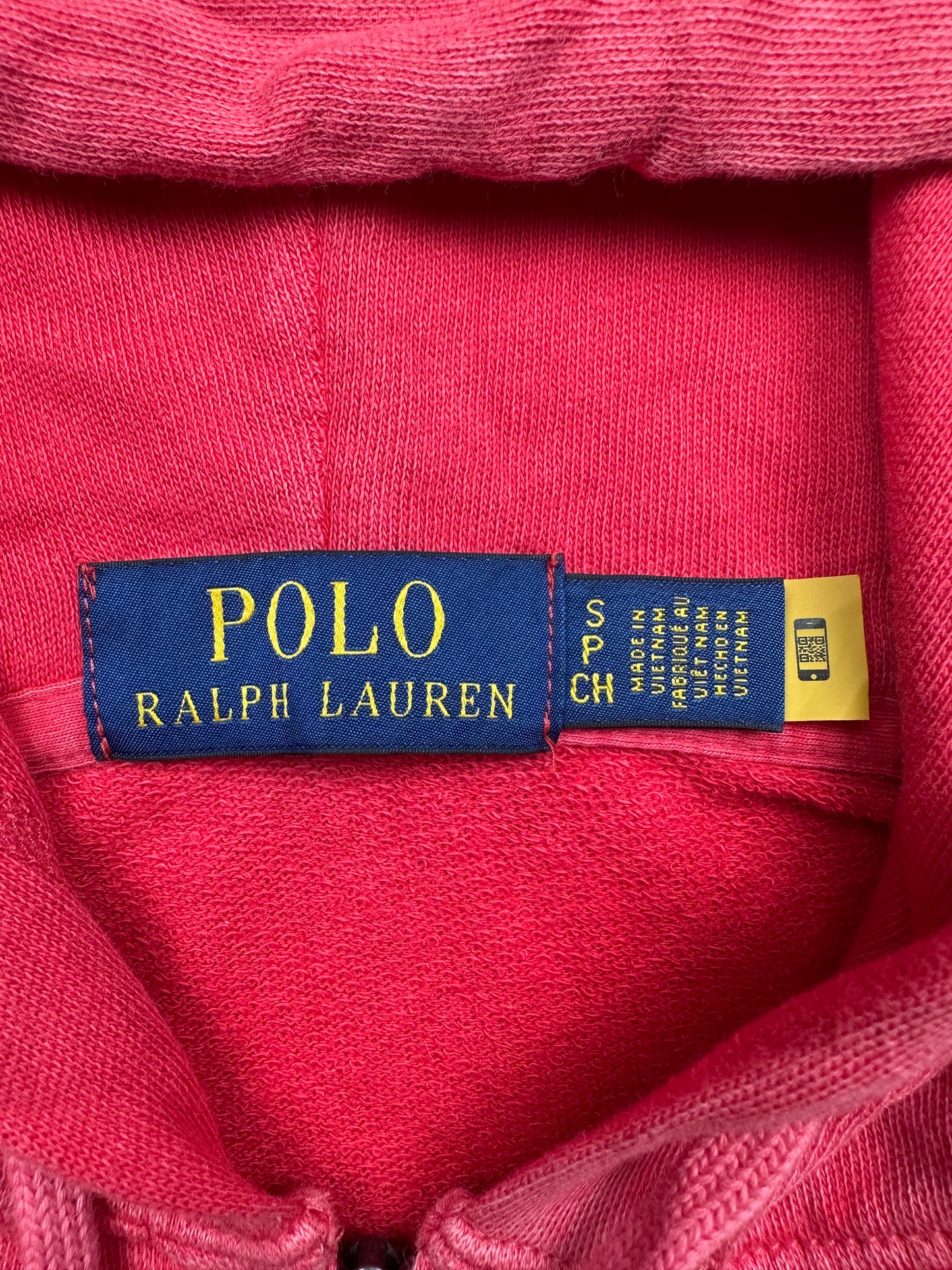 Polo Ralph Lauren Sweatjacke Herren Gr. S Rot Kapuzenjacke Vintage Y2K Retro