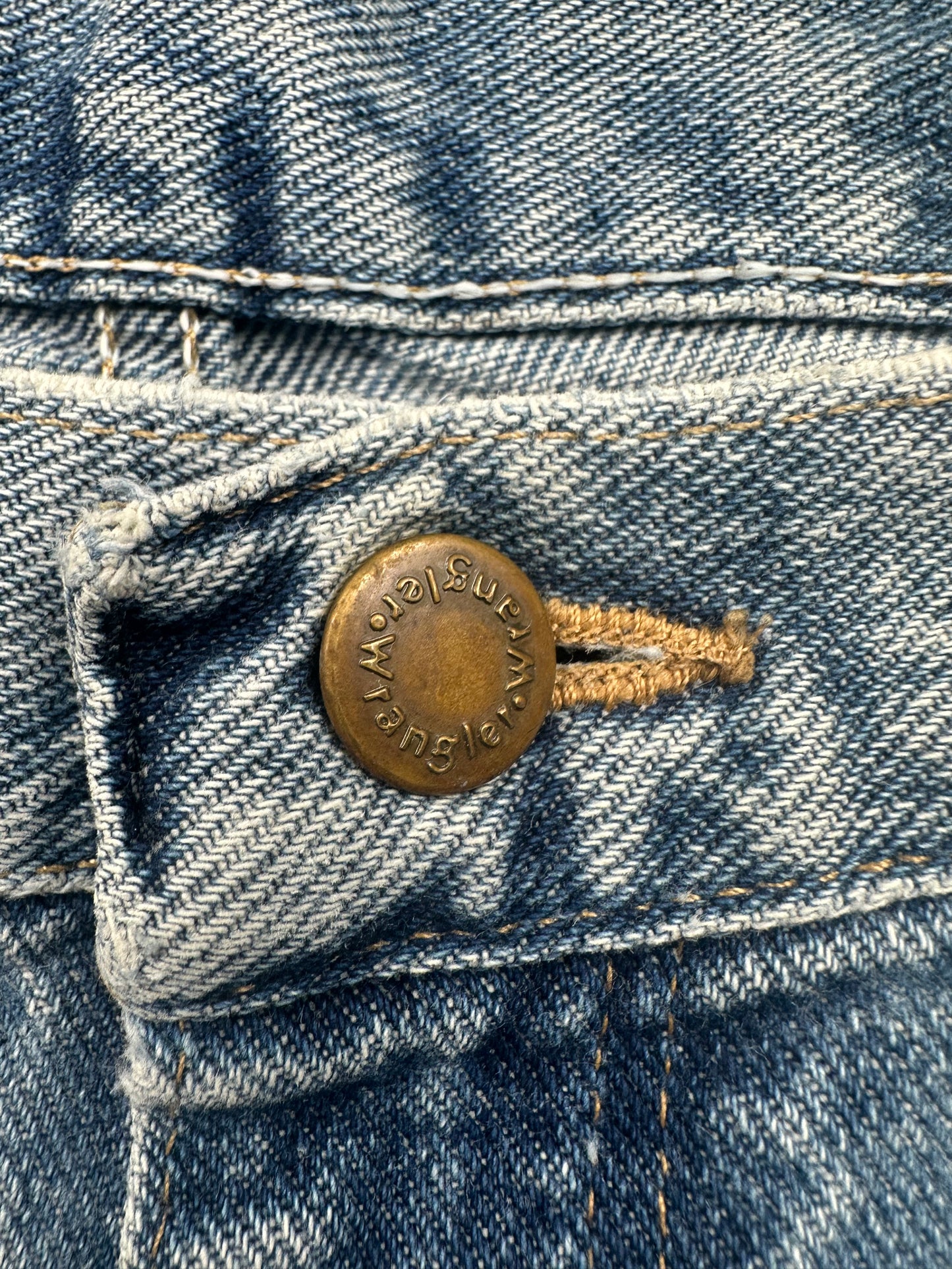 Vintage Wrangler Herren Jeans Shorts Gr. W38 Blau Kurze Hose Regular Retro Denim