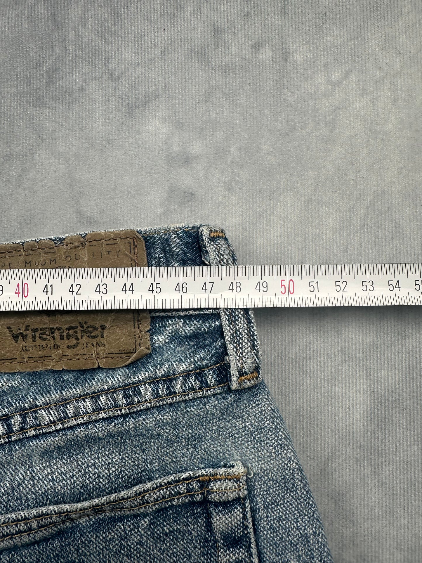 Vintage Wrangler Herren Jeans Shorts Gr. W38 Blau Kurze Hose Regular Retro Denim