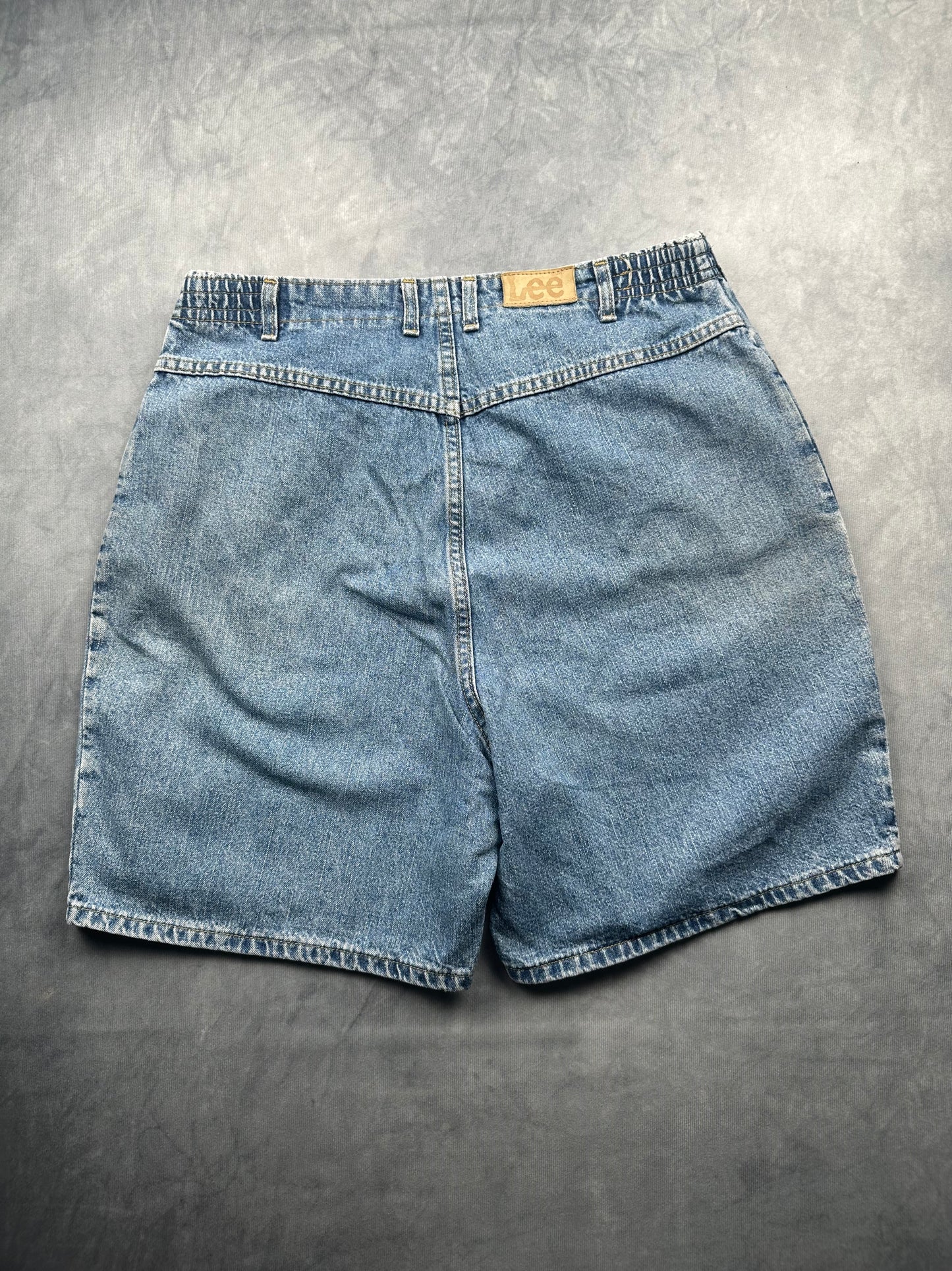 Vintage Lee Damen Jeans Shorts Gr. 46/48 Blau Kurze Hose Relaxed Retro Denim