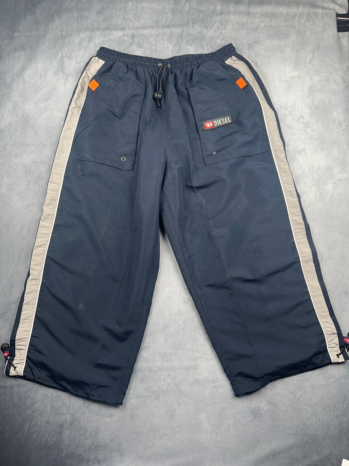 Diesel Bermuda Capri Shorts 3/4 blau Größe L Herren Vintage Y2K