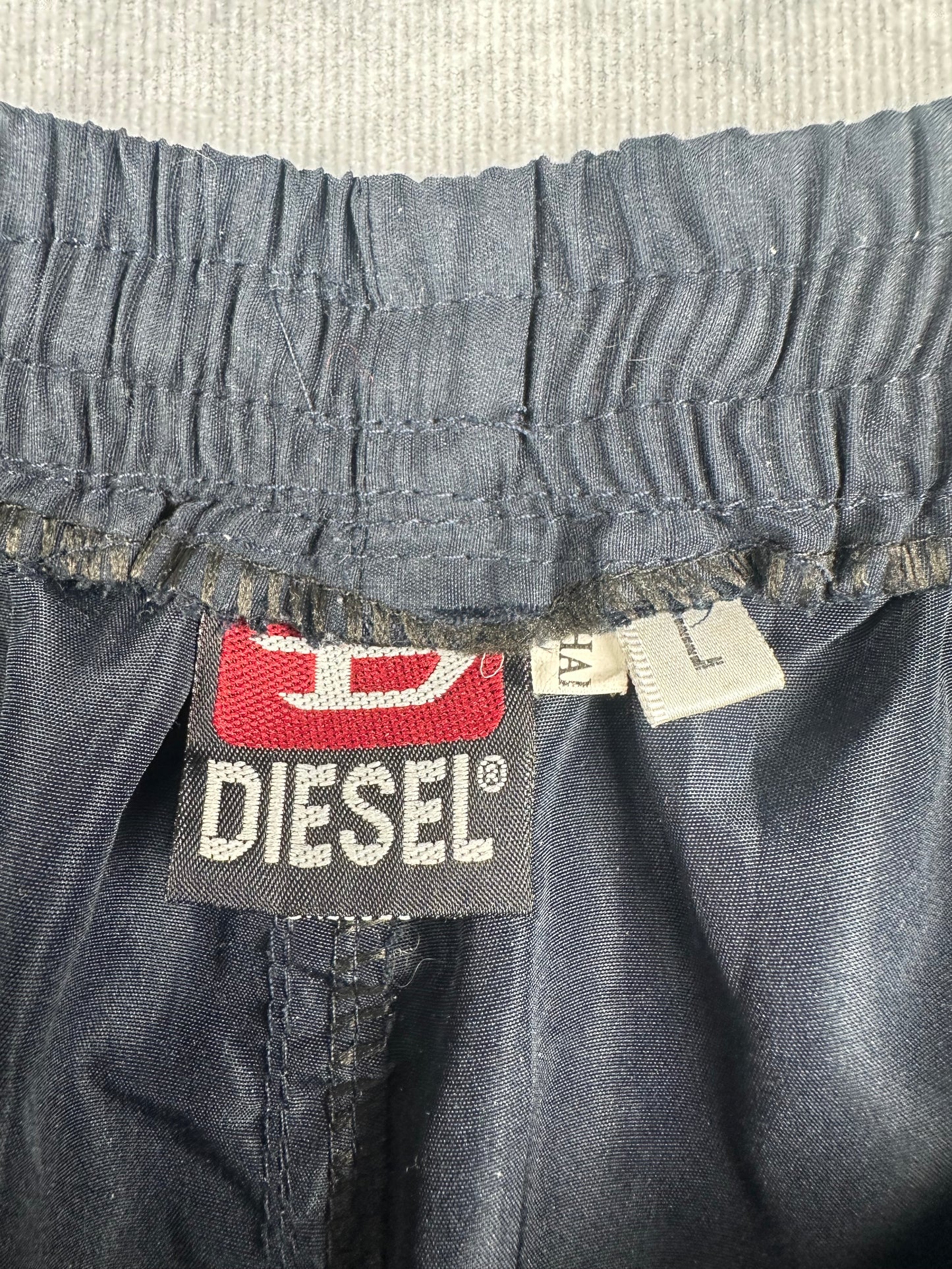 Diesel Bermuda Capri Shorts 3/4 blau Größe L Herren Vintage Y2K