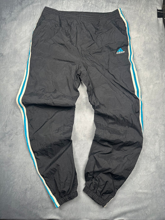 Adidas Track Pants / Jogginghose / Trainingshose Y2K Schwarz Open Leg