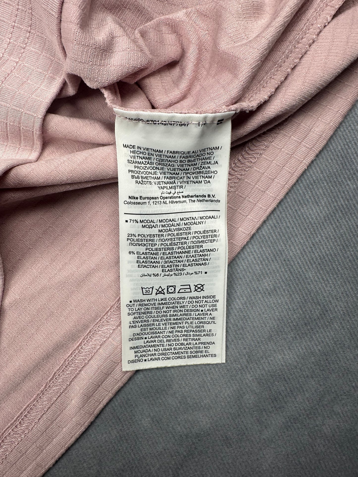 Nike Longsleeve Laufshirt Kragen Damen Gr. S - rosa