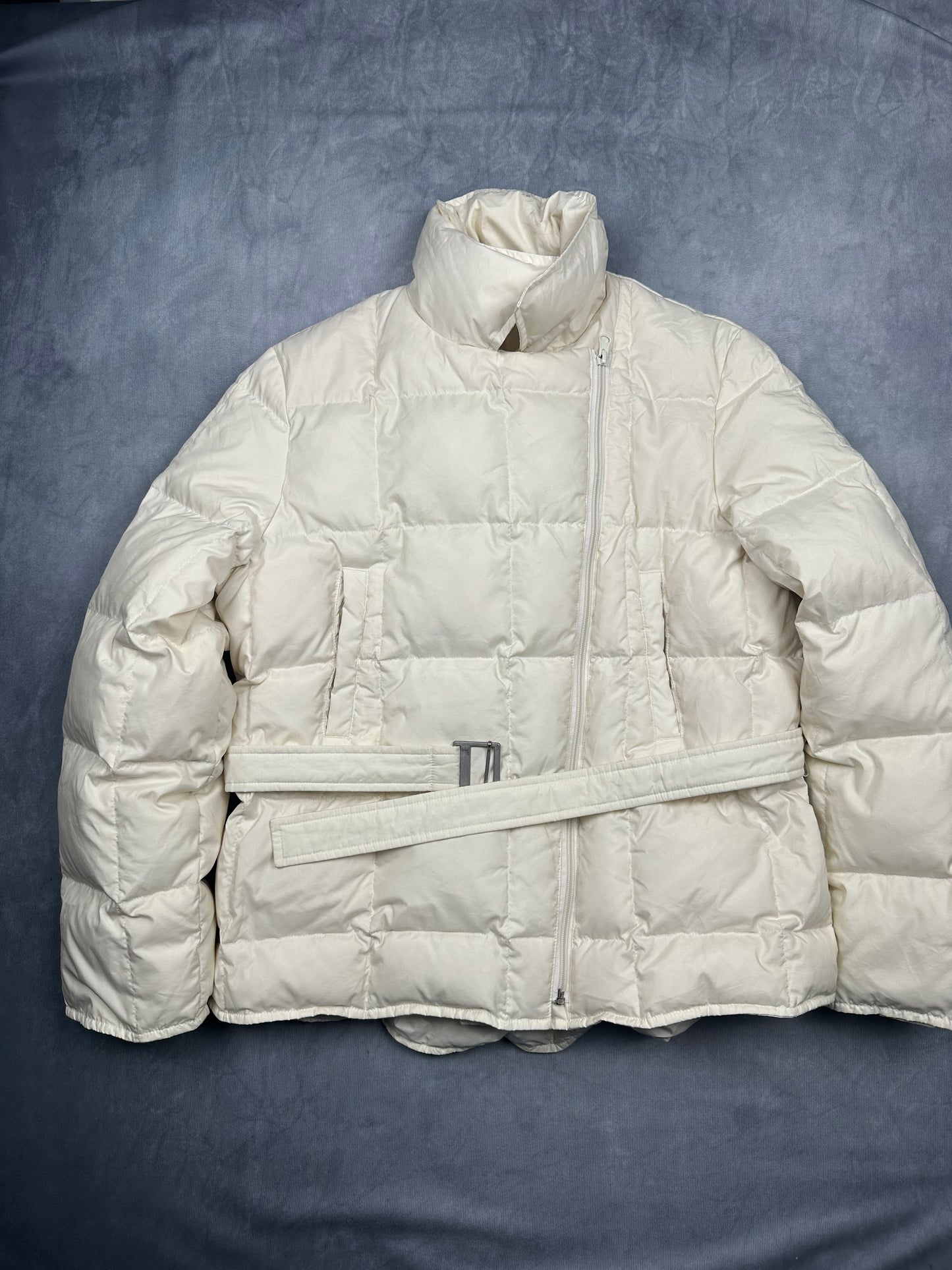 Daunenjacke Winterjacke Creme Gr. 40 Damen Vintage Y2K