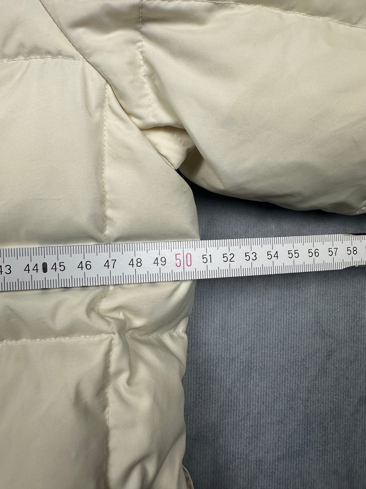 Daunenjacke Winterjacke Creme Gr. 40 Damen Vintage Y2K