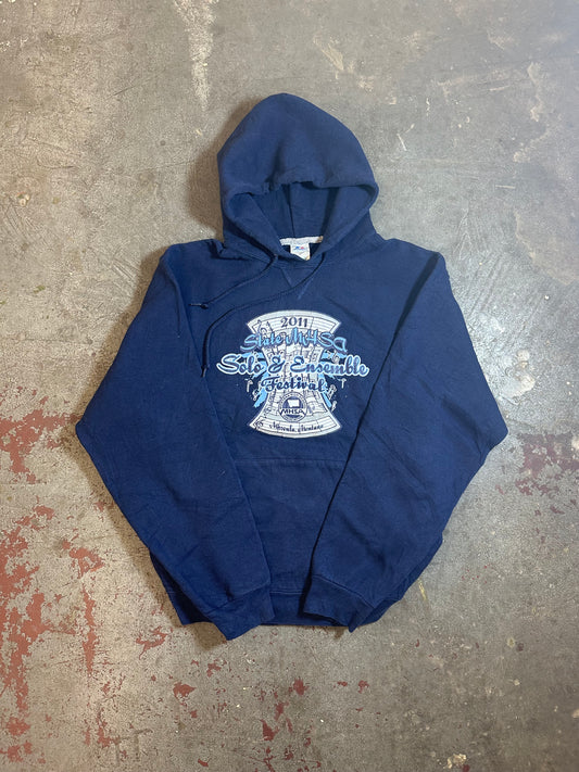 Russell Hoodie State MHSA Music Festival 2011 Gr. M Kapuzenpullover Blau