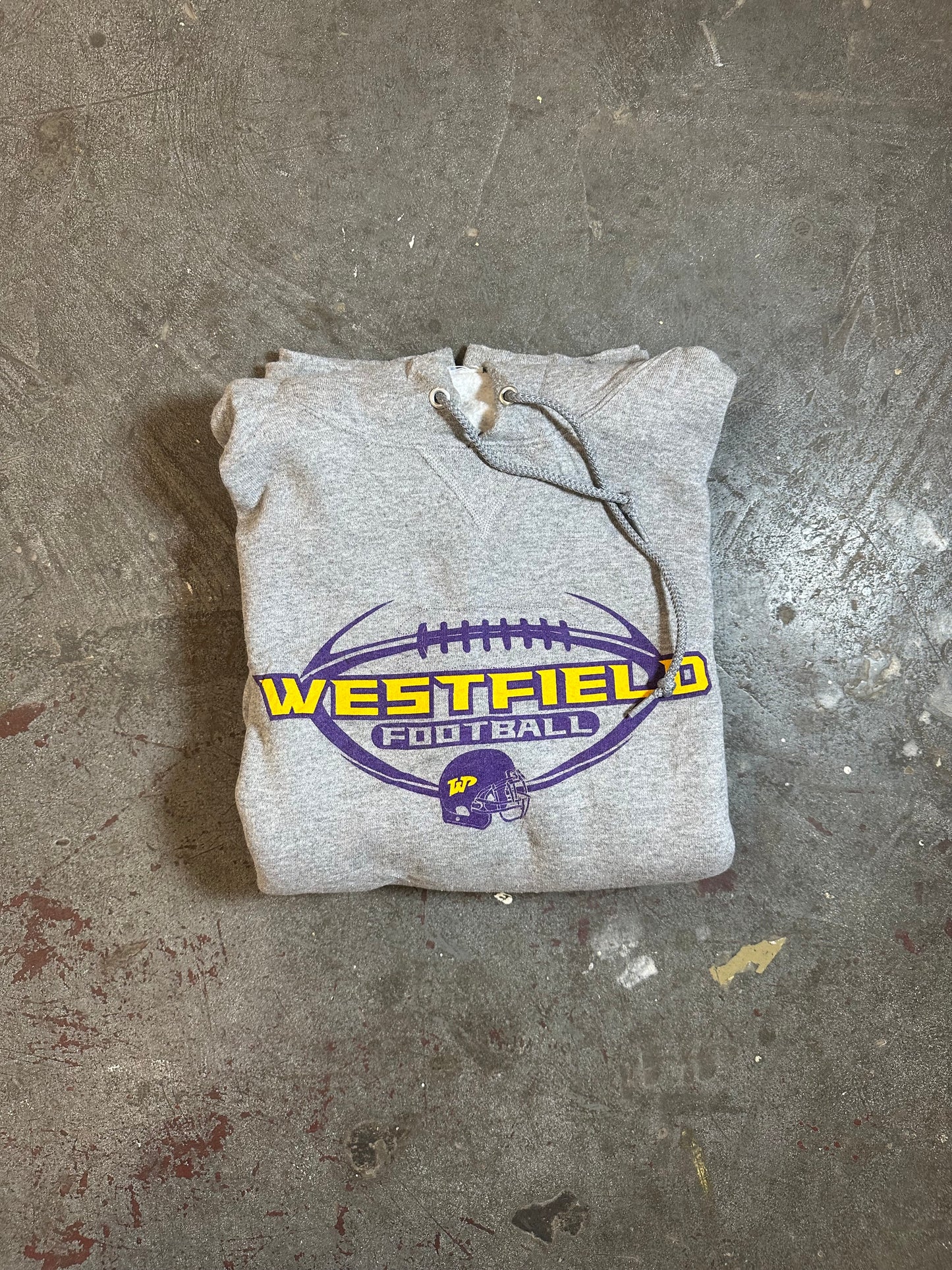 Russell Westfield Football Hoodie Kapuzenpullover grau Gr. L