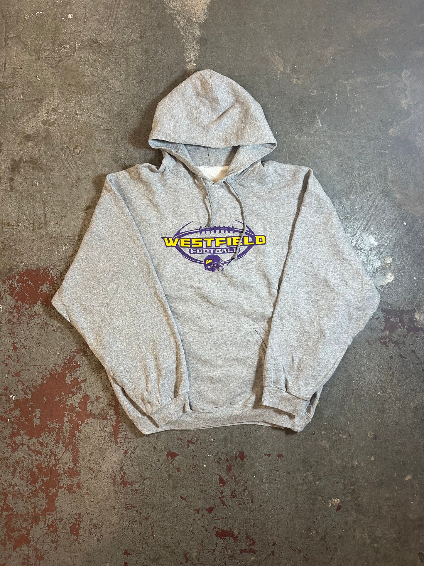 Russell Westfield Football Hoodie Kapuzenpullover grau Gr. L