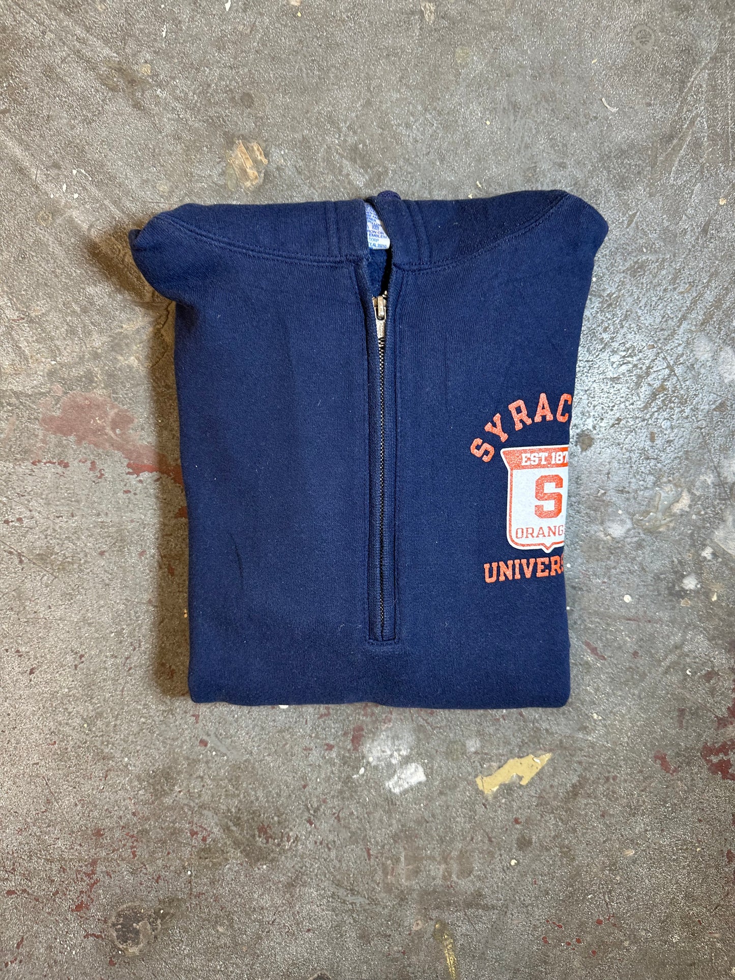 Russell Hoodie Gr. S Syracuse University Half-Zip Kapuzenpullover