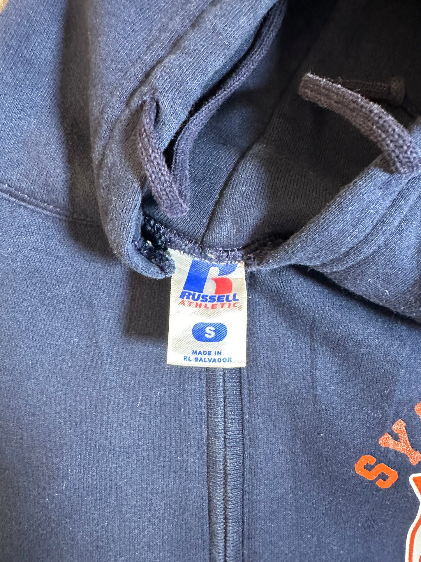 Russell Hoodie Gr. S Syracuse University Half-Zip Kapuzenpullover