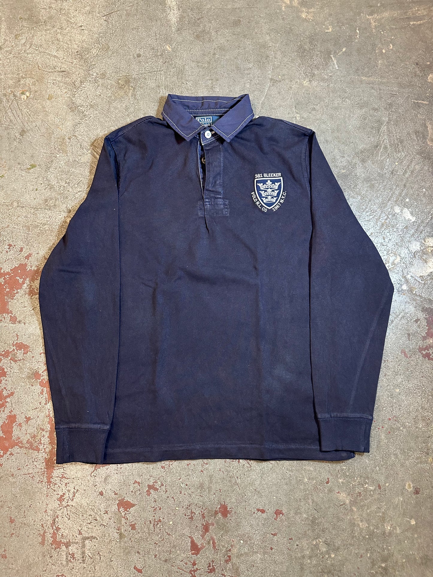 #07 Ralph Lauren Longsleeve Shirt Navy 381 Bleeker (M)