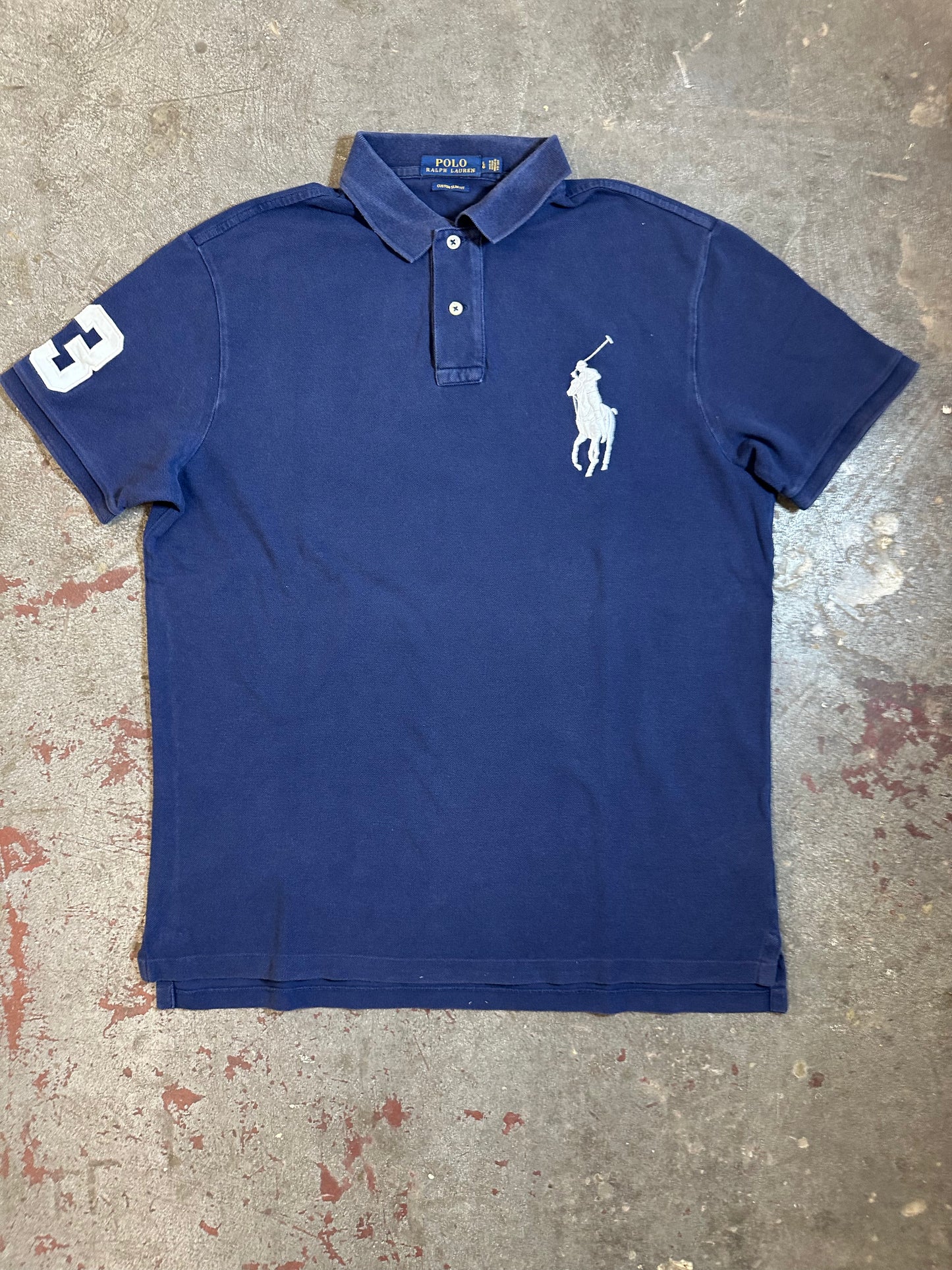 #07 Polo Ralph Lauren Navy Poloshirt (L)