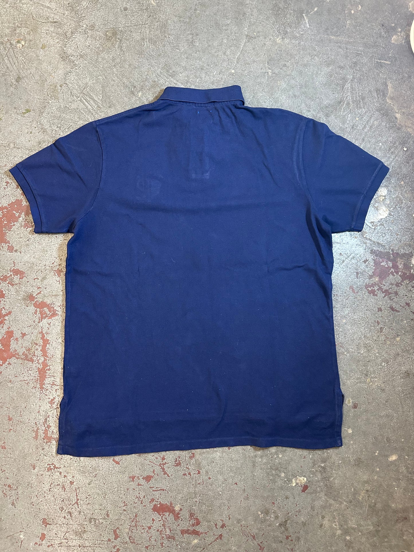 #07 Ralph Lauren Navy Polo with Orange Crest (XL)