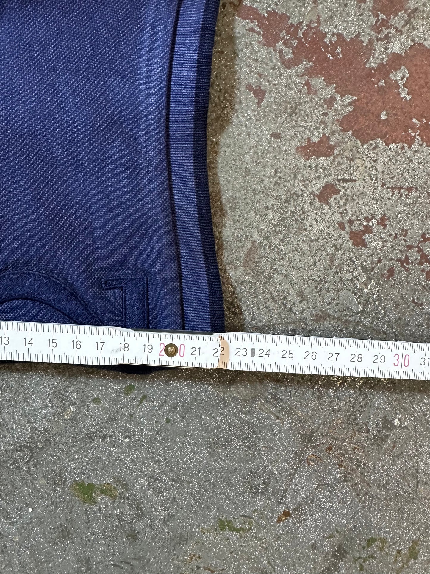 #07 Ralph Lauren Navy Polo with Crest and Diagonal Stripe (XL)