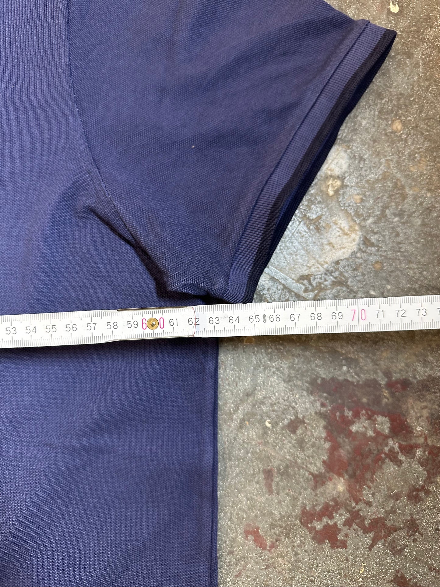 #07 Ralph Lauren Navy Polo with Crest and Diagonal Stripe (XL)