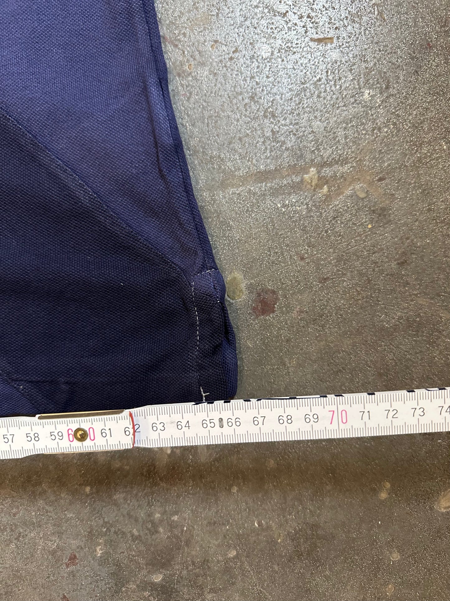 #07 Ralph Lauren Navy Polo with Crest and Diagonal Stripe (XL)