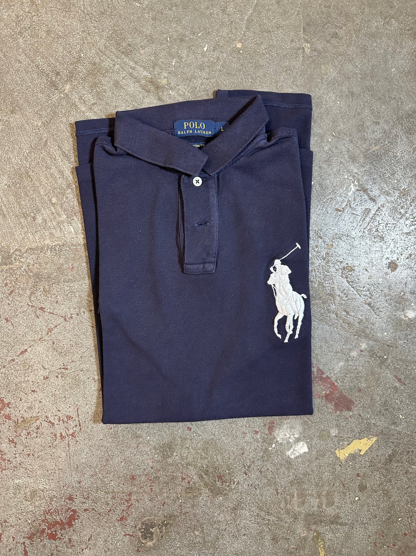 #07 Ralph Lauren Navy Polo (L)