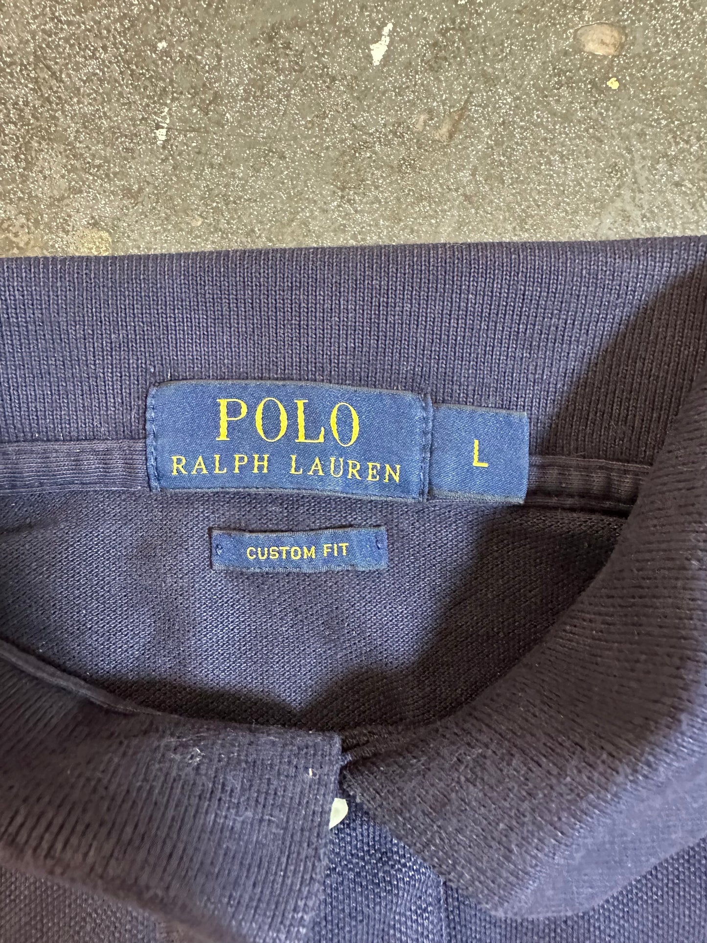 #07 Ralph Lauren Navy Polo (L)