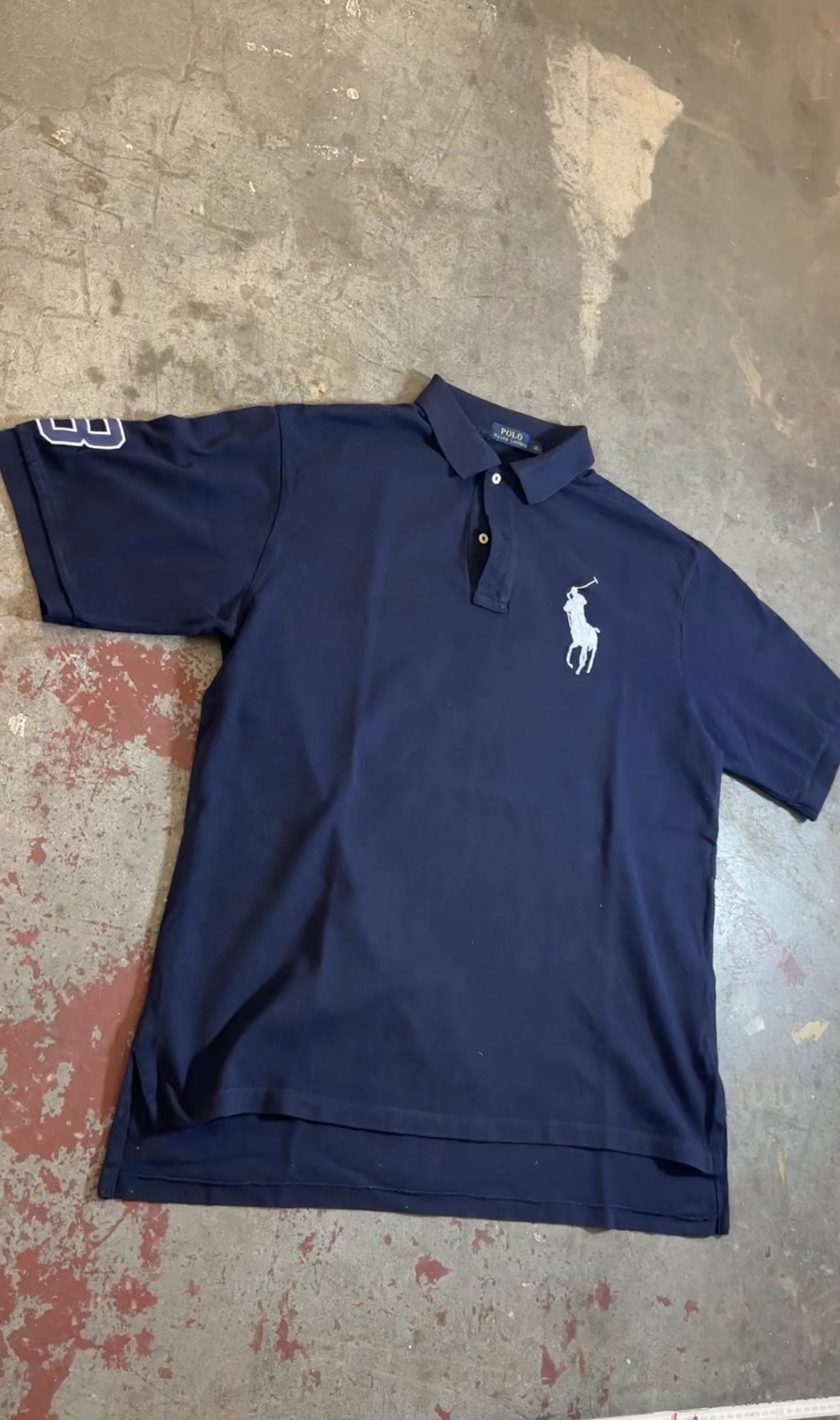 #07 Ralph Lauren Navy Polo (L)