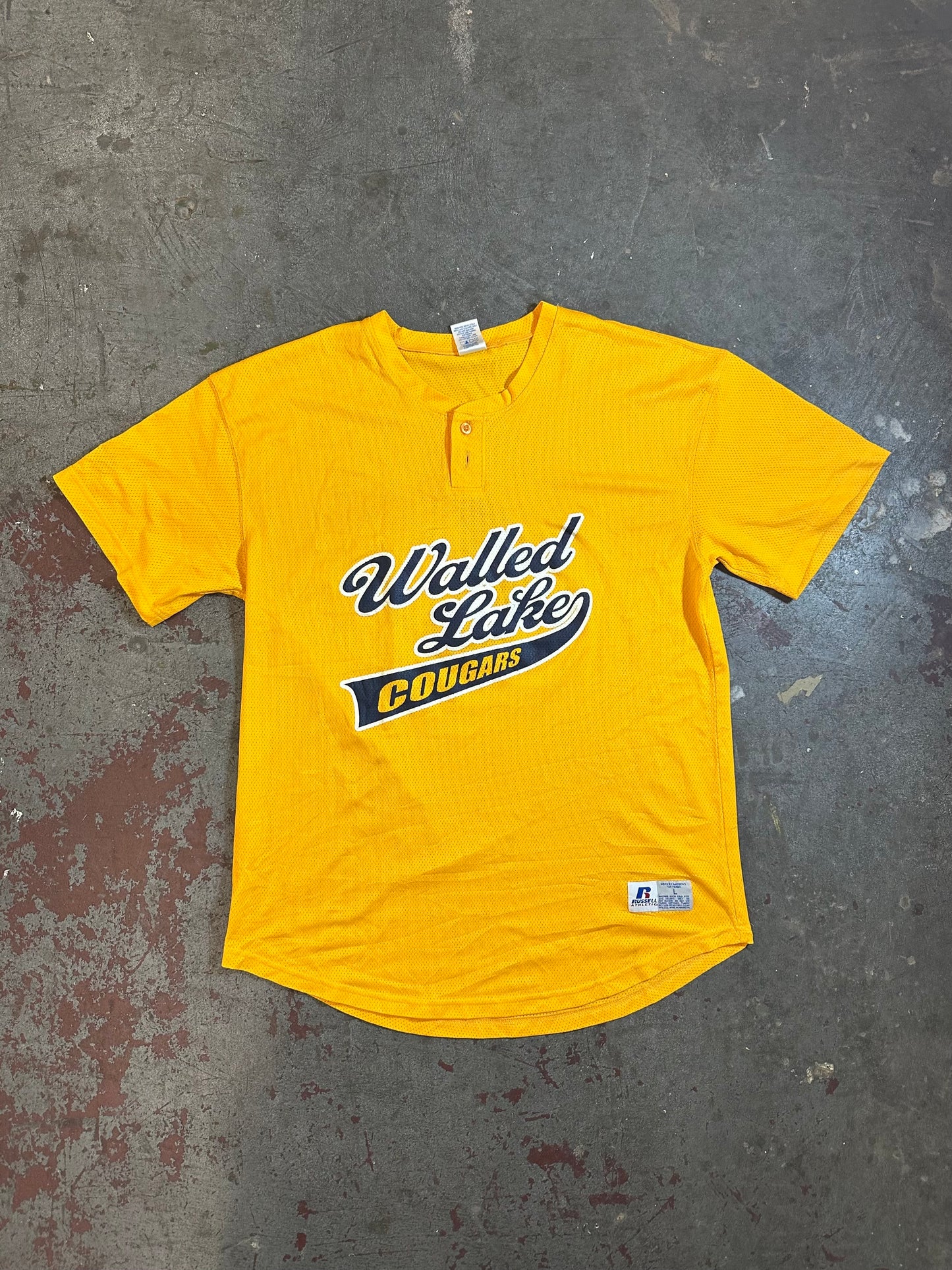 Russell Athletic Baseball Jersey Walled Lake Cougars #4 Trikot Gr. L