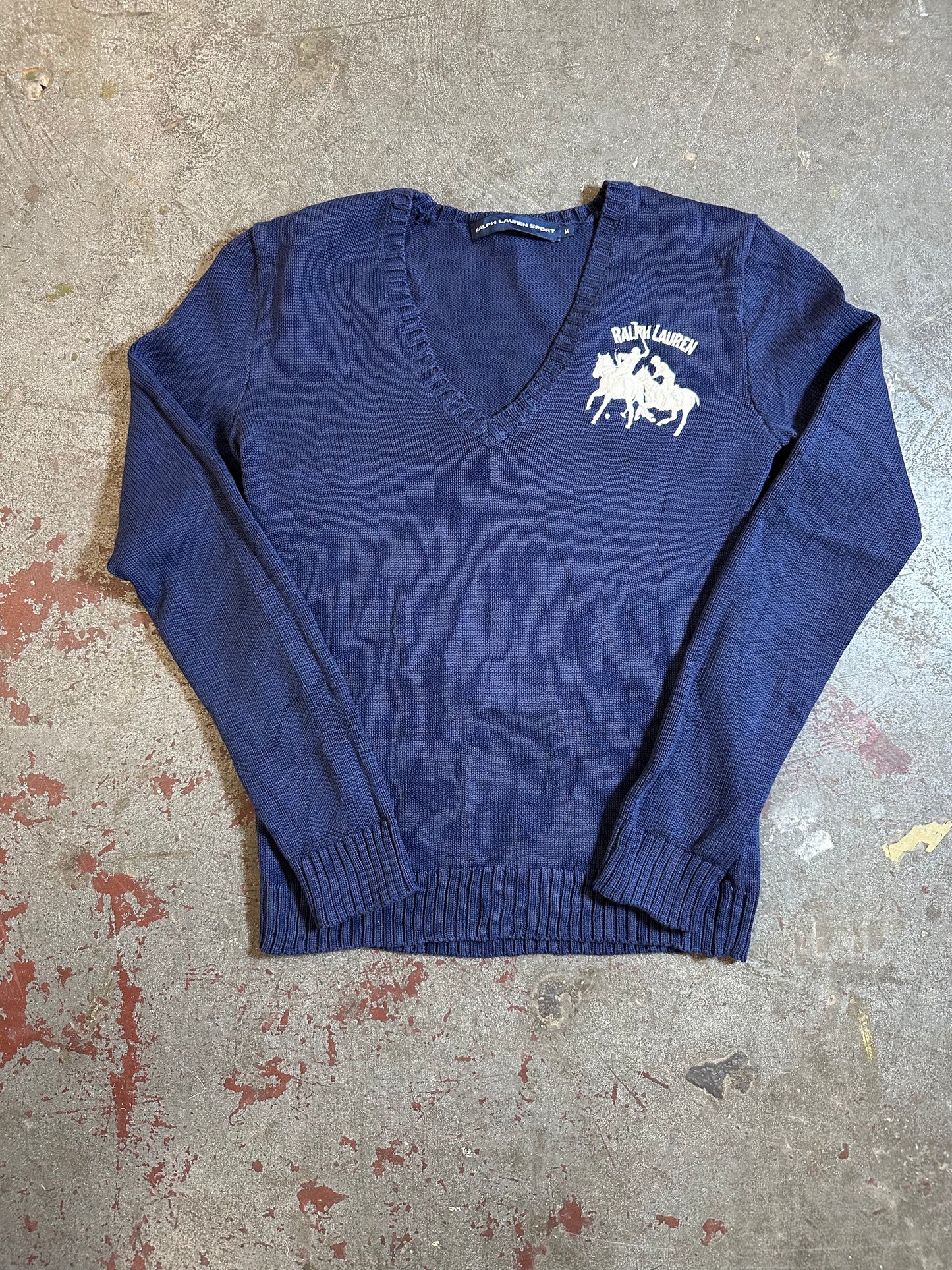 #06 Ralph Lauren Knitsweater Rundhals Dunkelblau Frauen Größe M