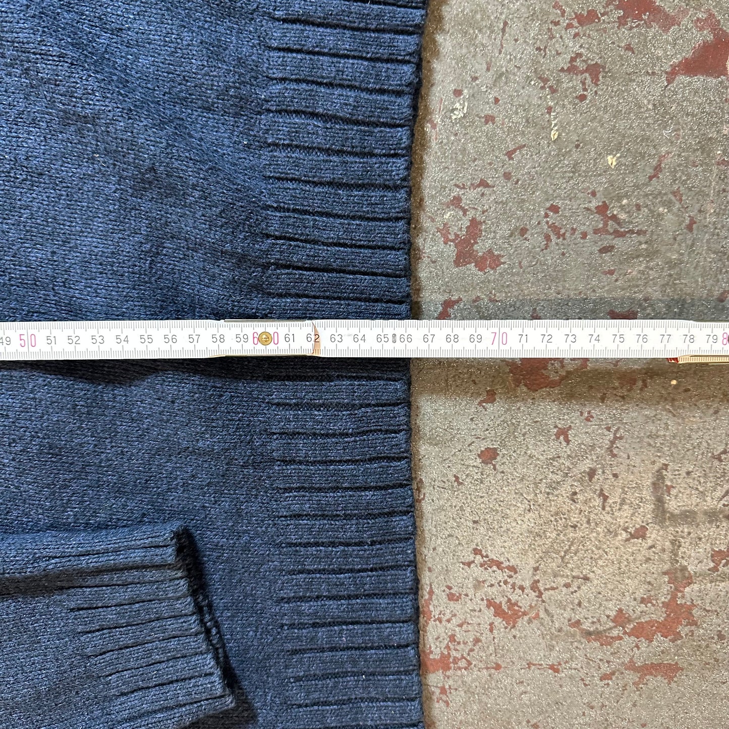 Polo Ralph Lauren Strickpullover blau Gr. L/XL V-Ausschnitt Vintage