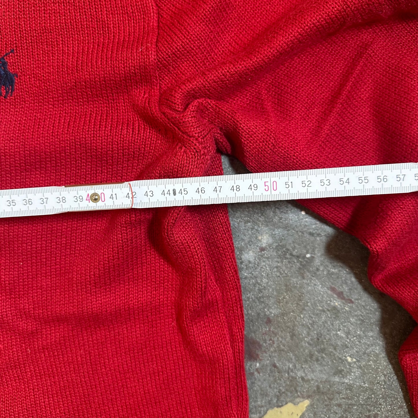 POLO Ralph Lauren Strickpullover rot Gr. M Rundhals Vintage