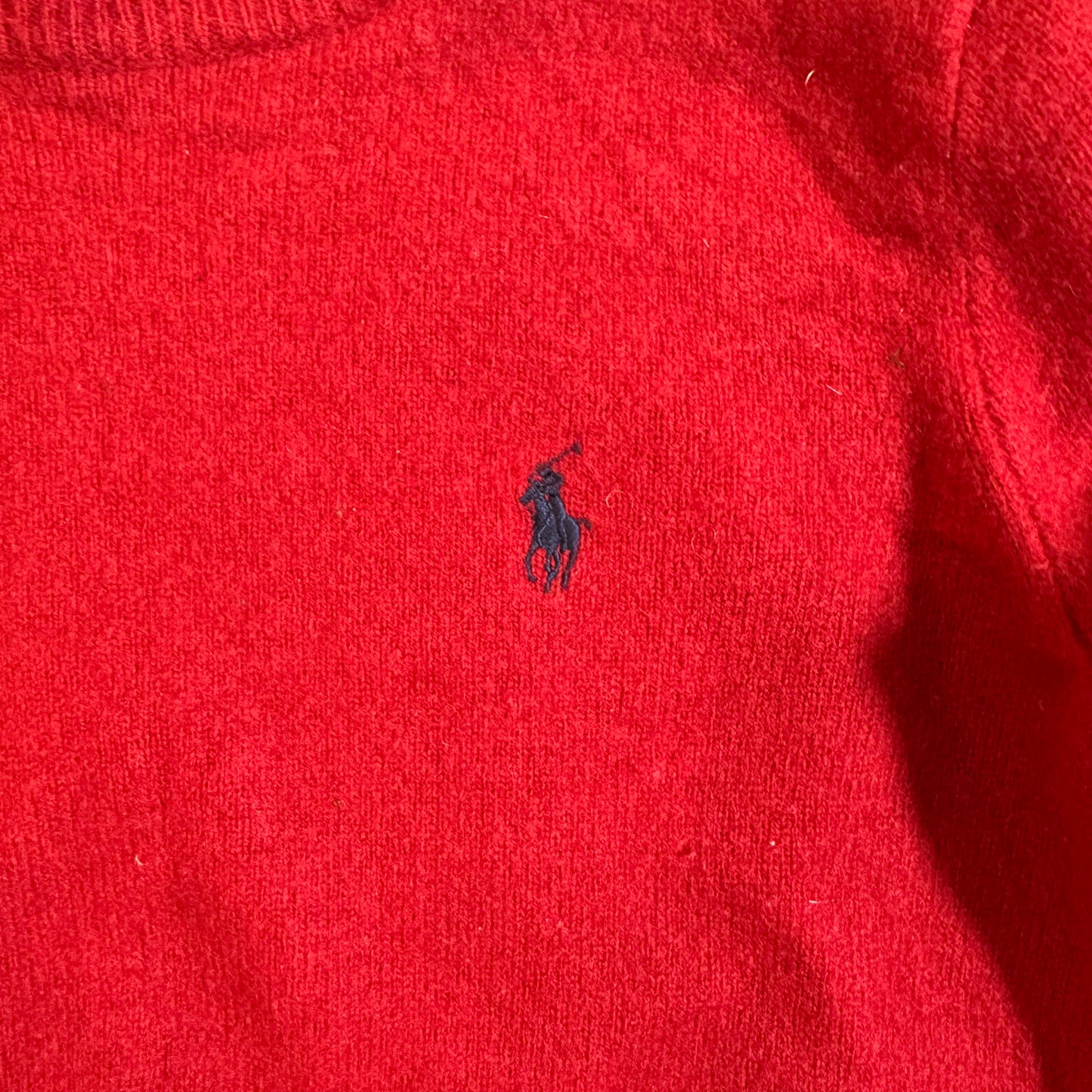 #06 Ralph Lauren Knitsweater Rot Cropped Größe S