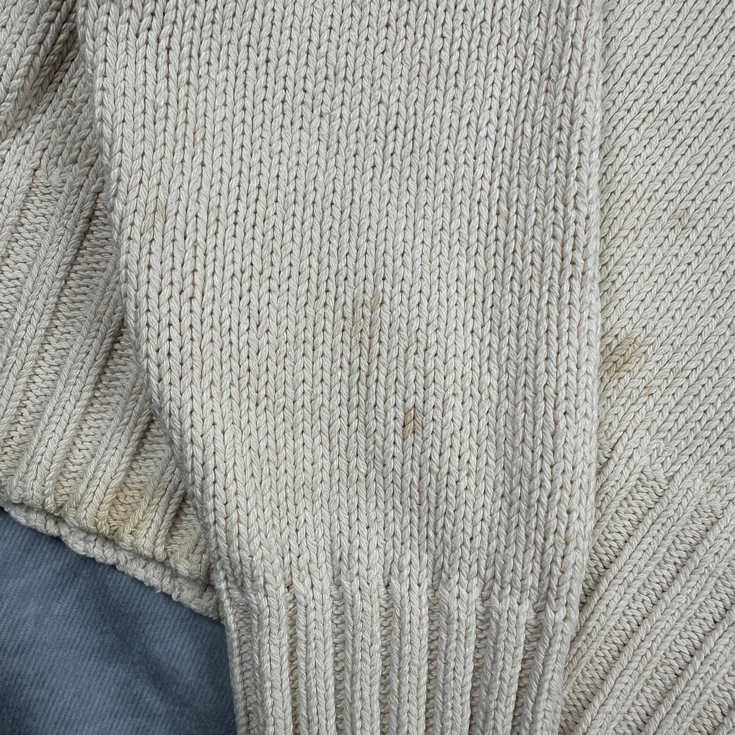 POLO Ralph Lauren Strickpullover Creme Gr. M Rundhals Vintage