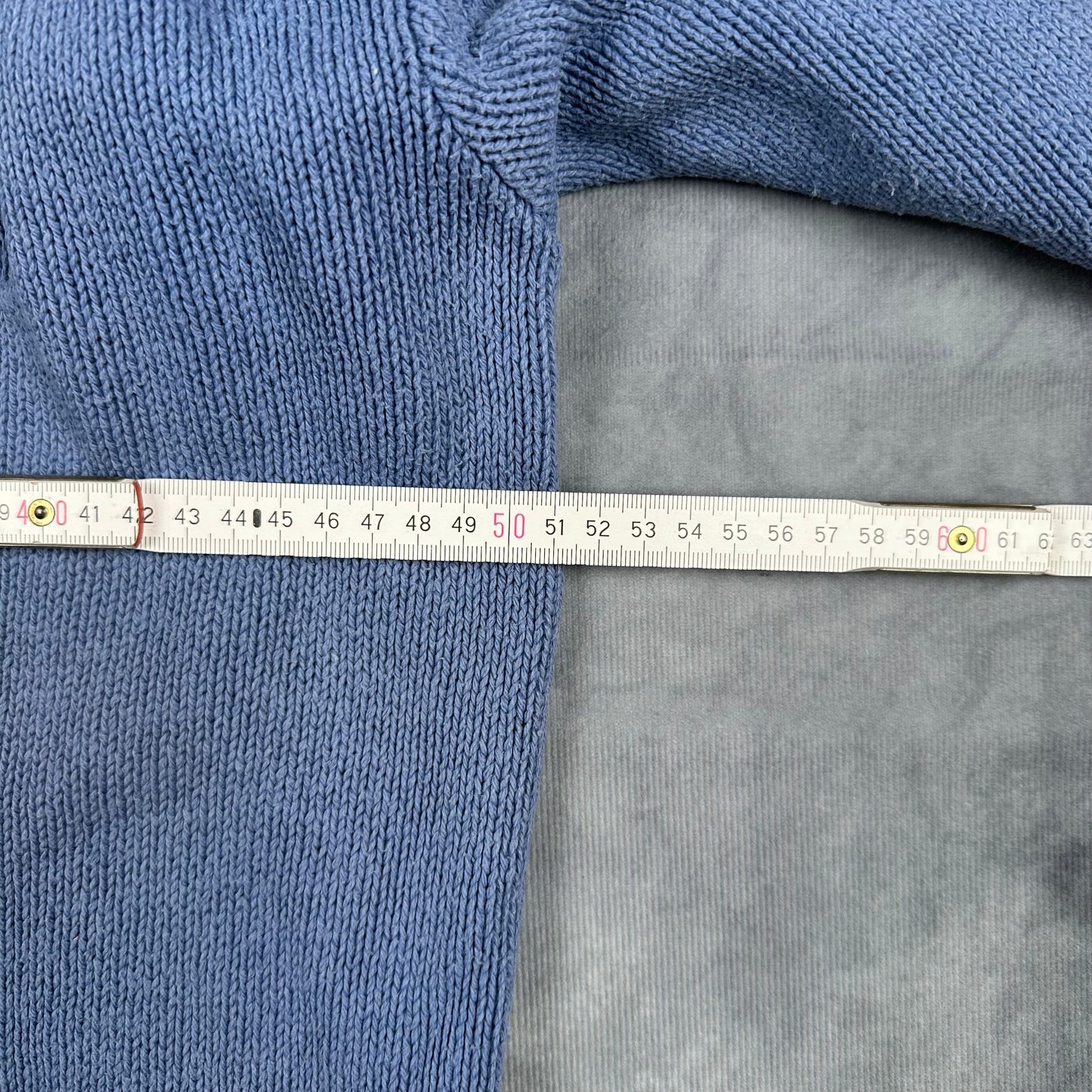 Polo Ralph Lauren Strickpullover Hellblau Gr. S V-Ausschnitt Vintage