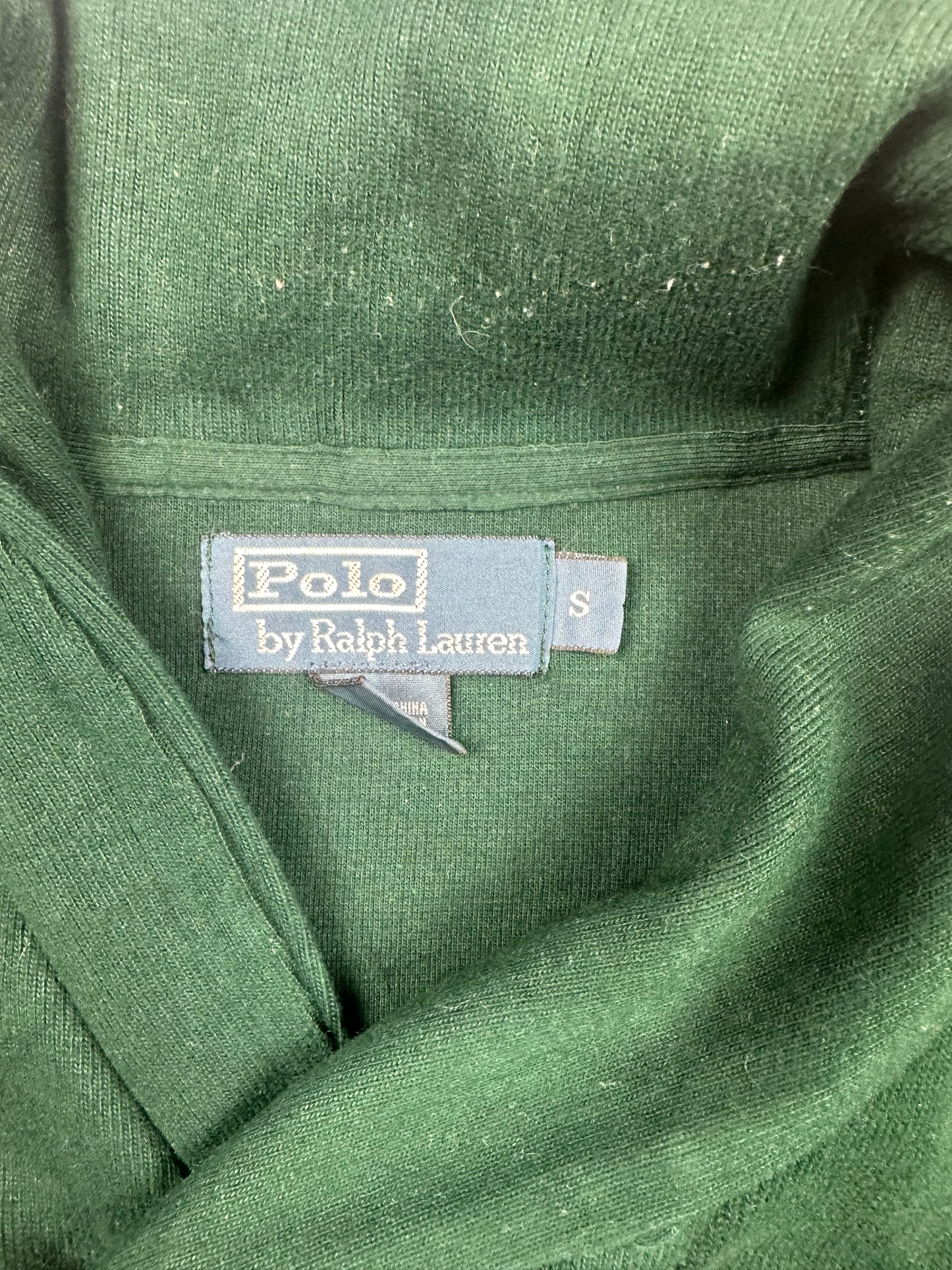 Polo Ralph Lauren Strickpullover Schalkragen grün Gr. S Herren Vintage