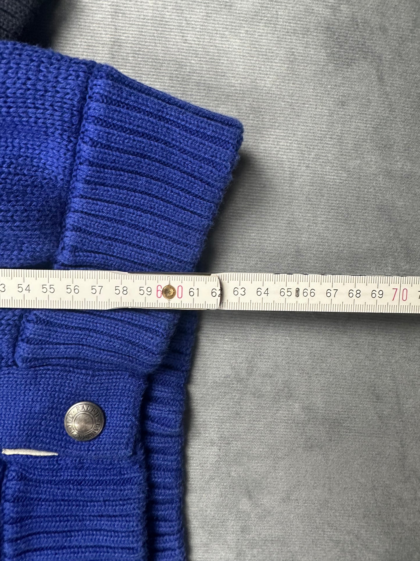 Polo Ralph Lauren College-Strickjacke Cardigan blau Kinder Gr. L (14-16) Vintage Y2K