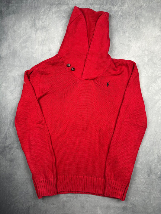 Polo Ralph Lauren Kragen Strickpullover rot Kinder Gr. L (14-16) Vintage