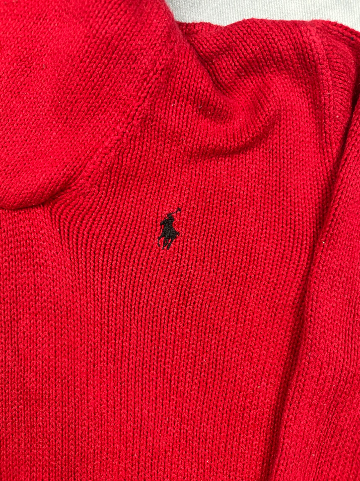 Polo Ralph Lauren Kragen Strickpullover rot Kinder Gr. L (14-16) Vintage