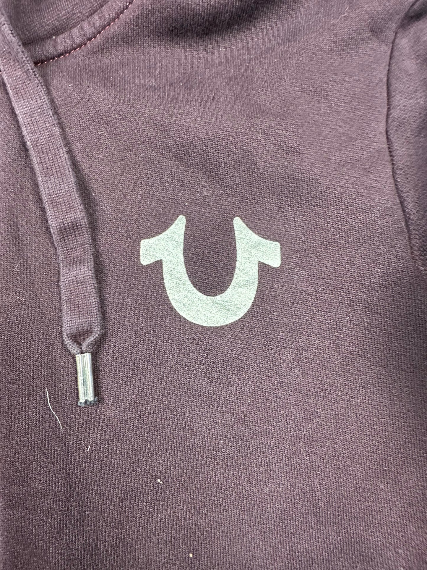 True Religion Zip Hoodie Zipper Rot Designer Größe L Frühling Sommer