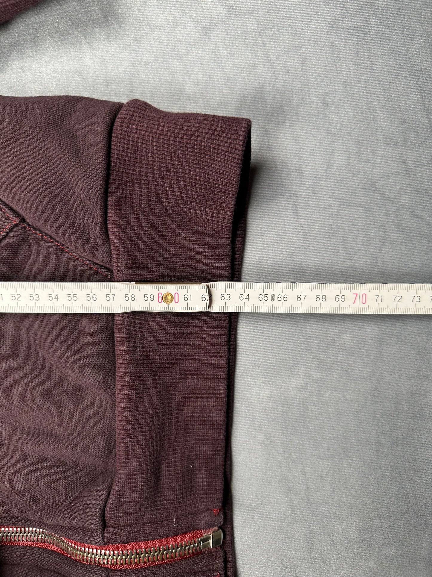 True Religion Zip Hoodie Zipper Rot Designer Größe L Frühling Sommer