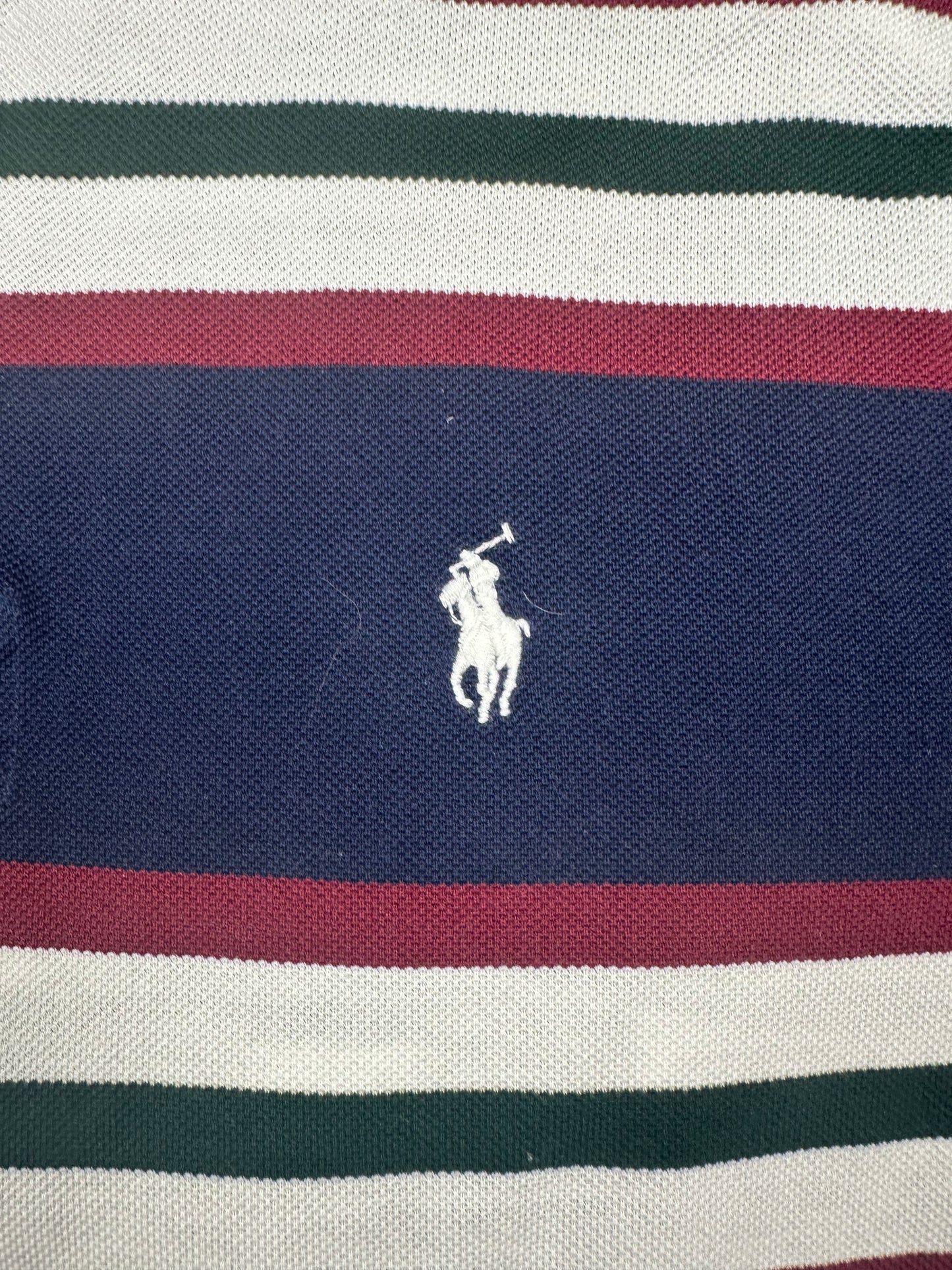#06 POLO Ralph Lauren Torrey Pines Pullover Gr. M Langarmshirt Blau/weiß gestreift