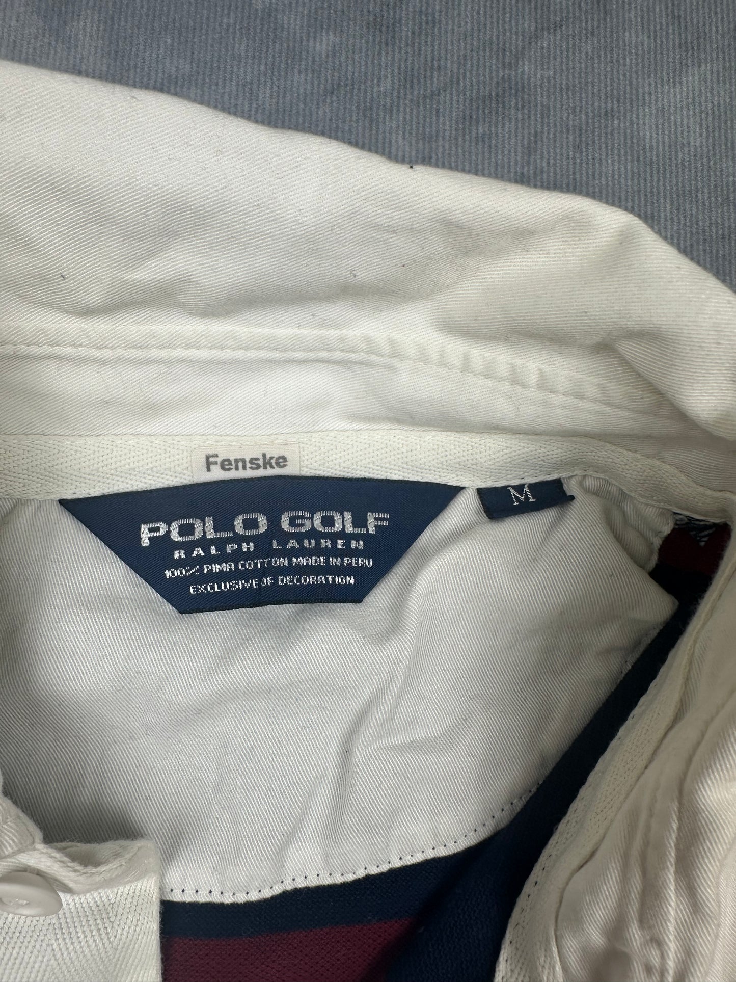 #06 POLO Ralph Lauren Torrey Pines Pullover Gr. M Langarmshirt Blau/weiß gestreift