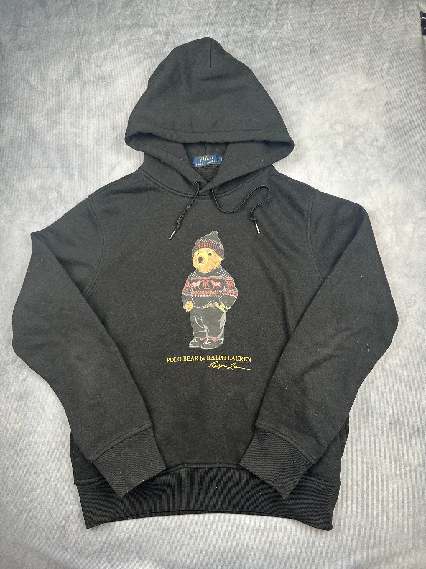 Polo BEAR by Ralph Lauren Pullover Hoodie Kapuzenpullover schwarz Gr. S