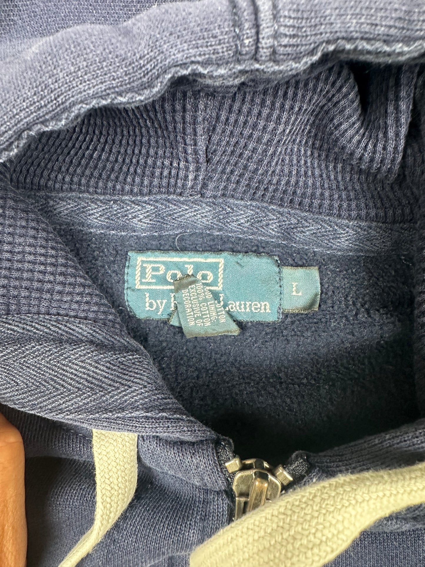 #03 Polo Ralph Lauren Sweatjacke Herren Gr. L Blau Kapuzenjacke