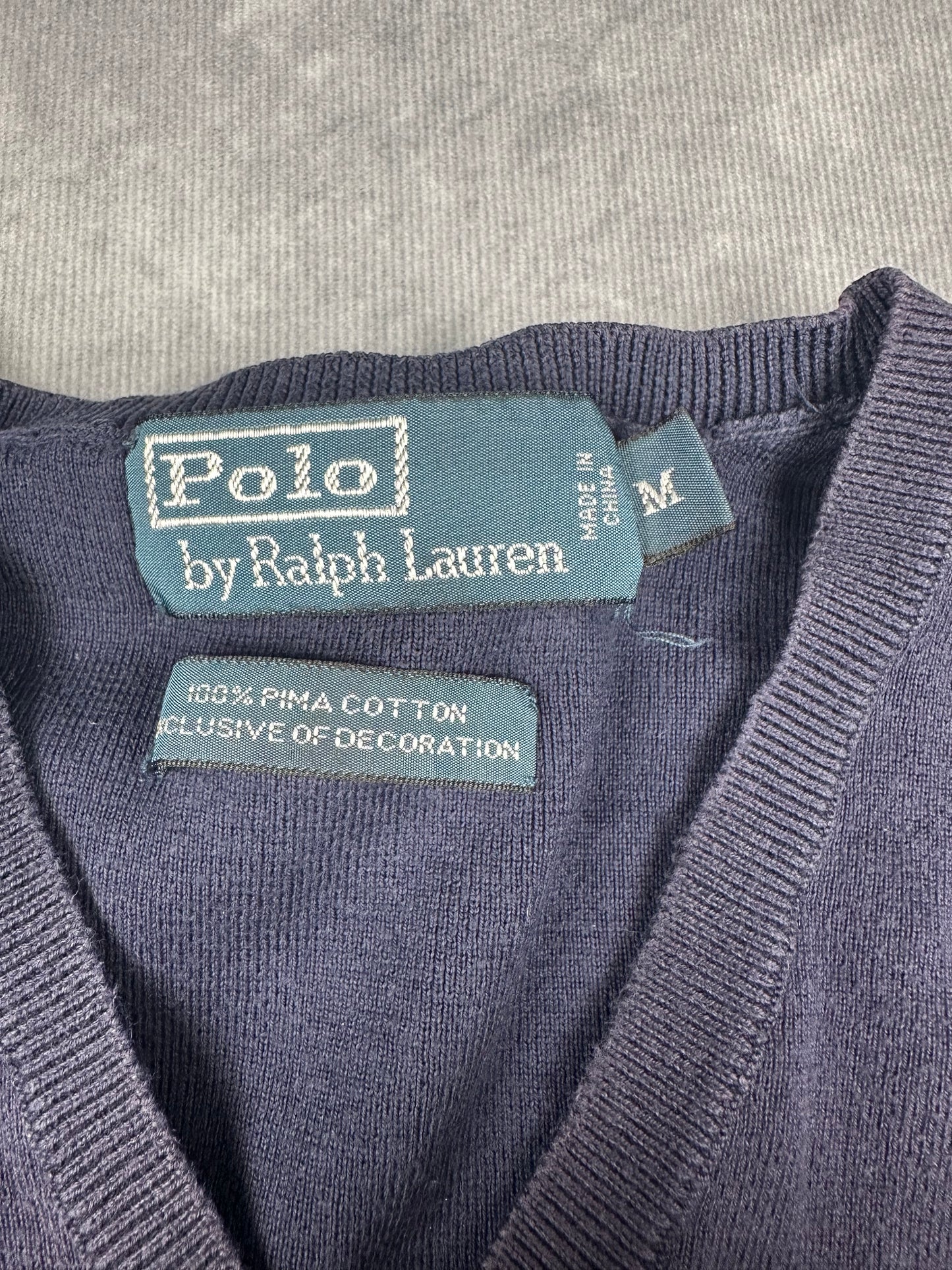 POLO Ralph Lauren Pullunder Weste blau Gr. M Vintage Y2K